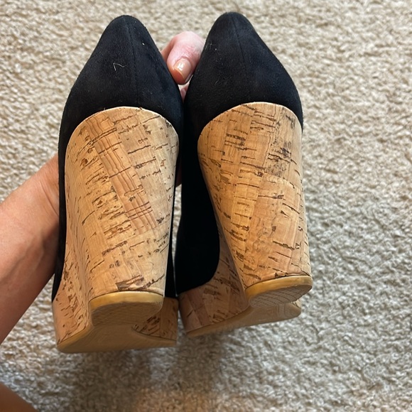 Stuart Weitzman black suede 4 inch wedges - Picture 6 of 9
